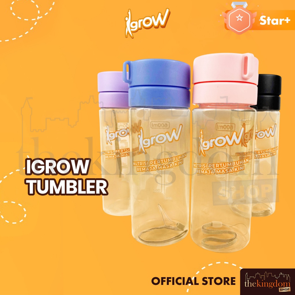 Igrow Tumbler Bottle I Grow แก้วใสสีนม