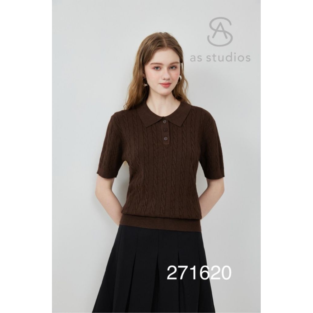 [LC] ONE-K 271620 ปุ่ม BRAID KNIT TOP