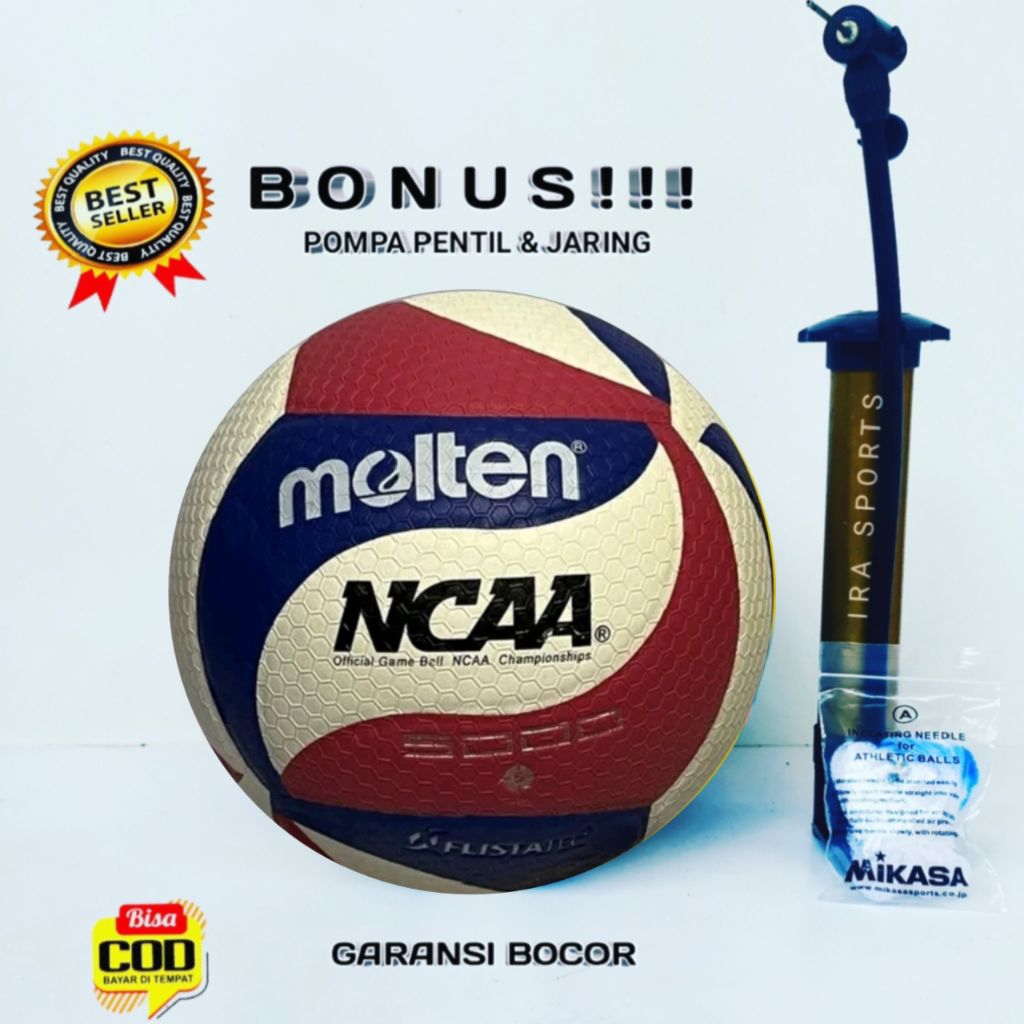 MOLTEN วอลเลย์บอลหลอมเหลว NCAA ORIGINAL วอลเลย์บอลหลอมเหลว 5000