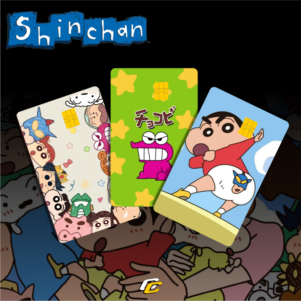 สติ๊กเกอร์ปกป้องการ์ด SKIN CARD ATM DEBIT CREDIT CARD KTP E-MONEY STICKER SINCHAN MOTIF