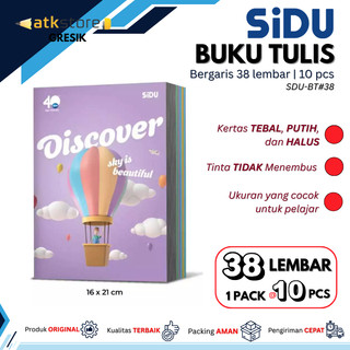 (PAK) SiDU Buku Tulis Bergaris 38 lembar 10 PCS Murah | Buku Tulis untuk Sekolah