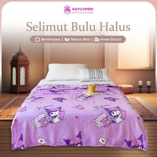 Selimut Bulu Halus Motif Lucu Estetik Microtex Selimut Anak Lembut Nyaman  140X200CM - Ratu Sprei
