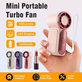 Hommo Kipas Angin Portable Mini High Speed Handheld Fan 2400mAh 100 Level Speed dengan LED Display Pintar Type-C Fast FB17