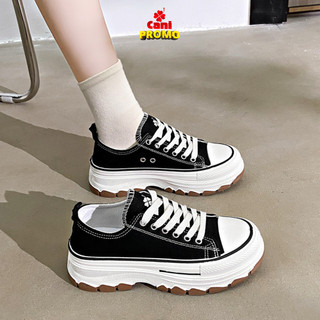 Yiren Sneakers Kasual Wanita Platfrom Sepatu Sekolah Kanvas Ankle Rendah 9060 Casual Shoes