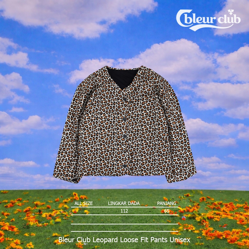 Bleur Leopard Loose Fit Pants Unisex