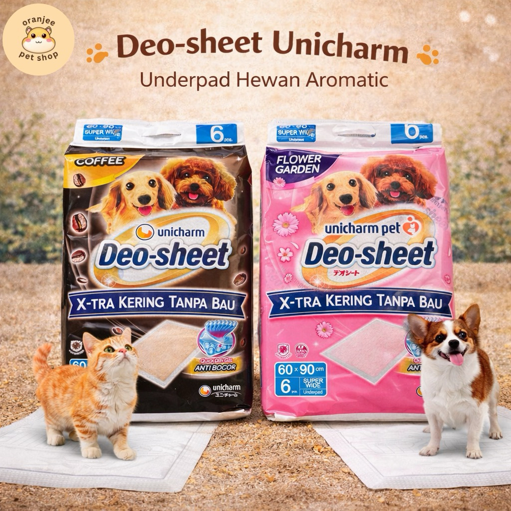 Deo-sheet Unicharm Pet Underpad Fragrant 60x90cm | เสื่อแมว สุนัข กระต่าย หนูตะเภา