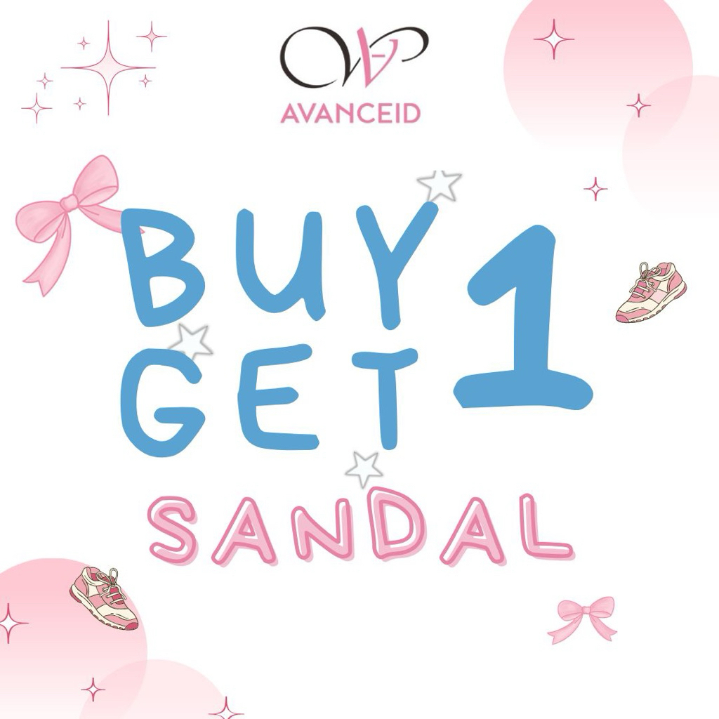 AVANCEID BUY1 GET1 Black รองเท้าผ้าใบทํางานผู้หญิงรองเท้าบูทรองเท้าแตะ