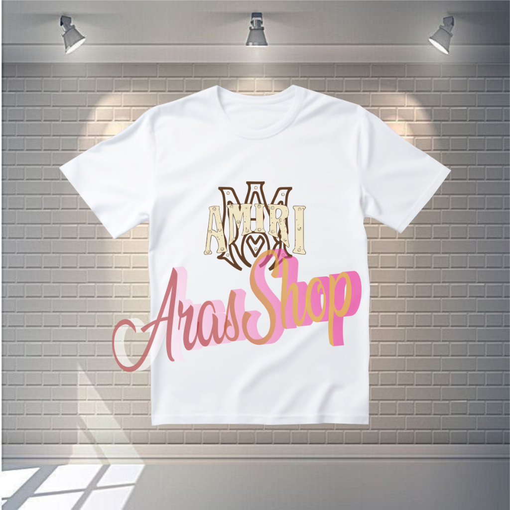 เสื้อยืดผู้ชายและผู้หญิง Amiri AM, วัสดุหวี Amiri 24s, Unisex