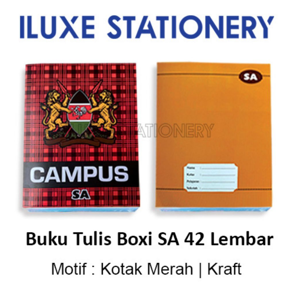 BOXI SA NOTEBOOK 42 แผ่น LENGTH | SA Brand Boxi/สมุดโน๊ตยาว 42 แผ่น | บน ยี่ห้อ สมุดบันทึกโรงเรียนยา