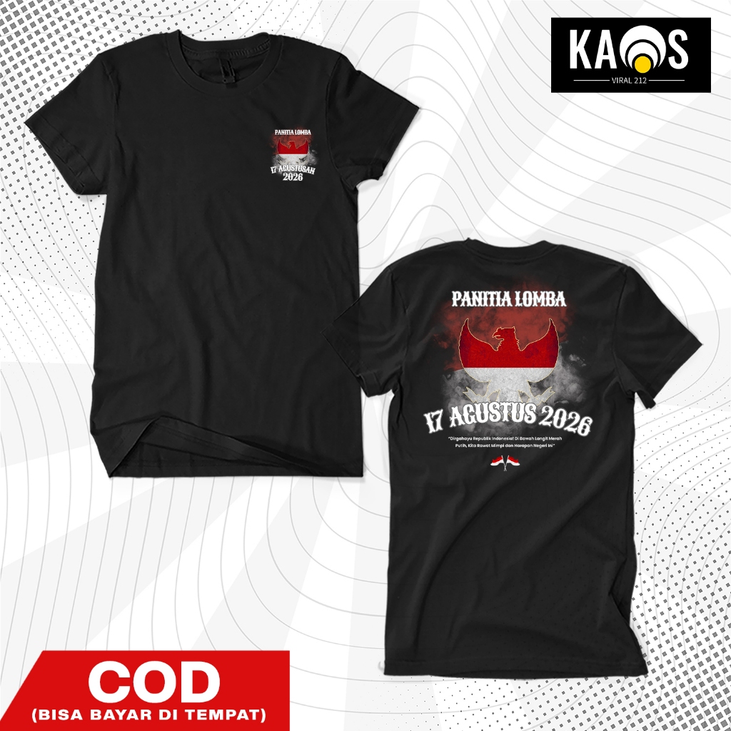 17 สิงหาคม 2026 Unisex V4 Committee Uniform เสื้อยืด -81th เสื้อวันประกาศอิสรภาพอินโดนีเซีย - เสื้อย