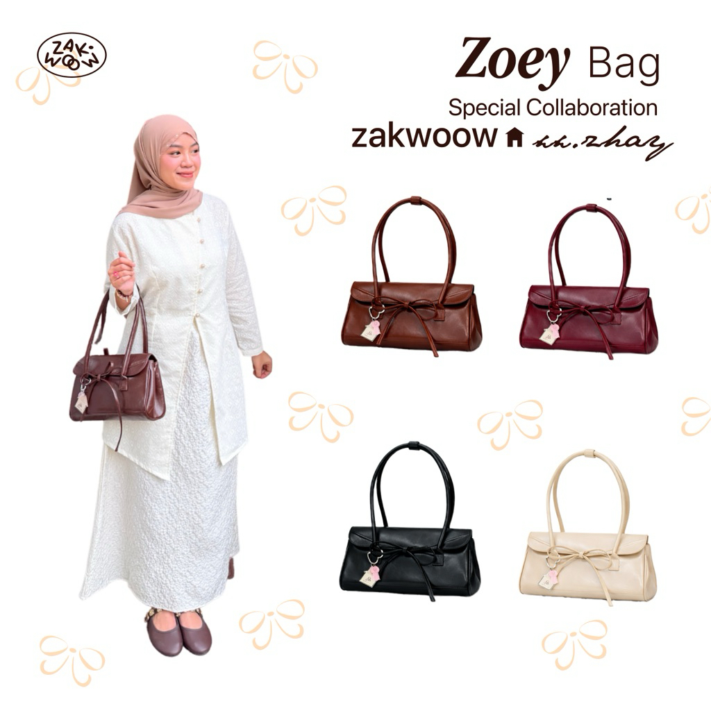 Zakwoowstyle X xx.zhay Zoey Bag | กระเป๋าสะพายไหล่กันน้ําระดับพรีเมียมที่หรูหรา Timeless สําหรับผู้ห