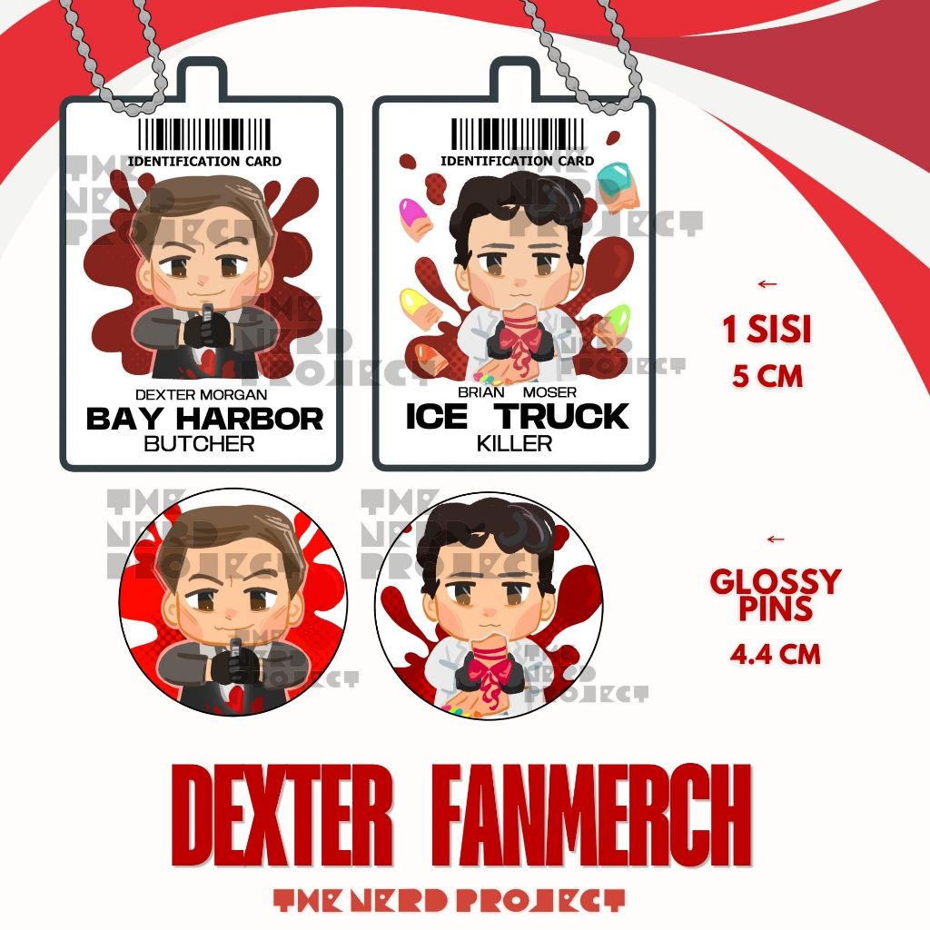 [DEXTER] พวงกุญแจและหมุดปุ่ม // dexter monrgan brian moser พวงกุญแจอะคริลิค dexter เลือดใหม่ dexter 