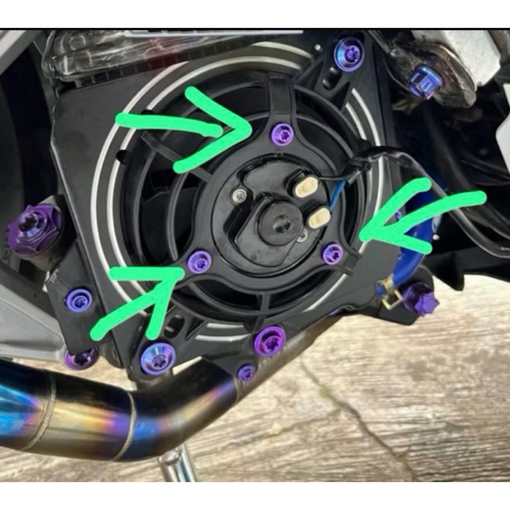BOLT TITANIUM SET EXTRA FAN[3 BOLT]