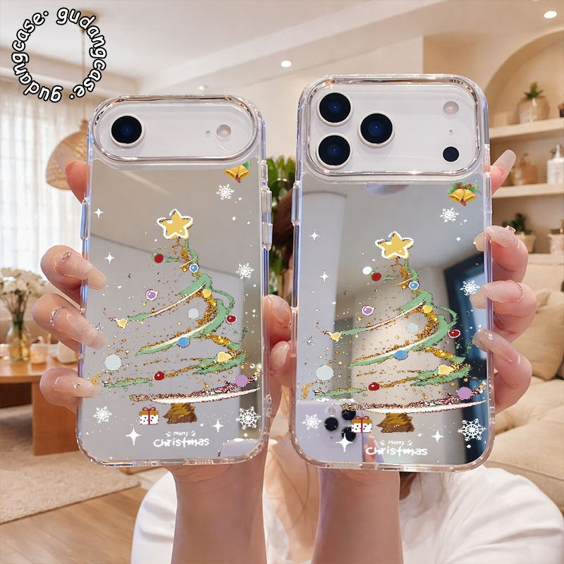 MIRROR HEBE CASE CHRISTMAS DAY สําหรับ OPPO A3X A5 2025 A5X A6 A6X A9 A15 A16 A17 A18 A31 A36 A52 A5
