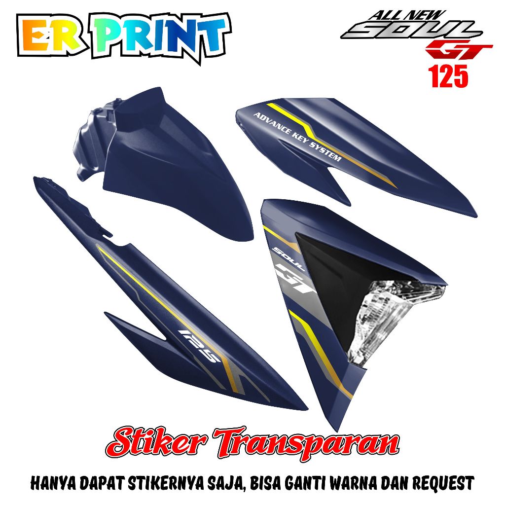 สติ๊กเกอร์ใส Mio Soul GT 125 Anti-Fade Cool Striping Mio Soul GT 125 การออกแบบ Gralish