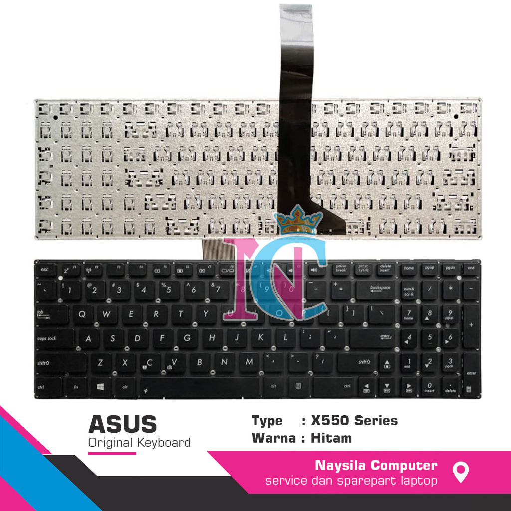 Asus X550 X550Z X550VX X550D X550DP X550E X550EA X550L X550LA แป้นพิมพ์สีดํา