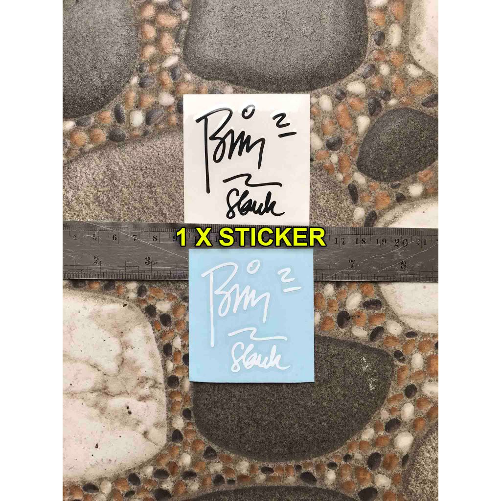 Bim Bim Slank ลงนามสติกเกอร์ลายเซ็นโลโก้ลายเซ็นป้ายกลองลายเซ็นกลุ่ม Band