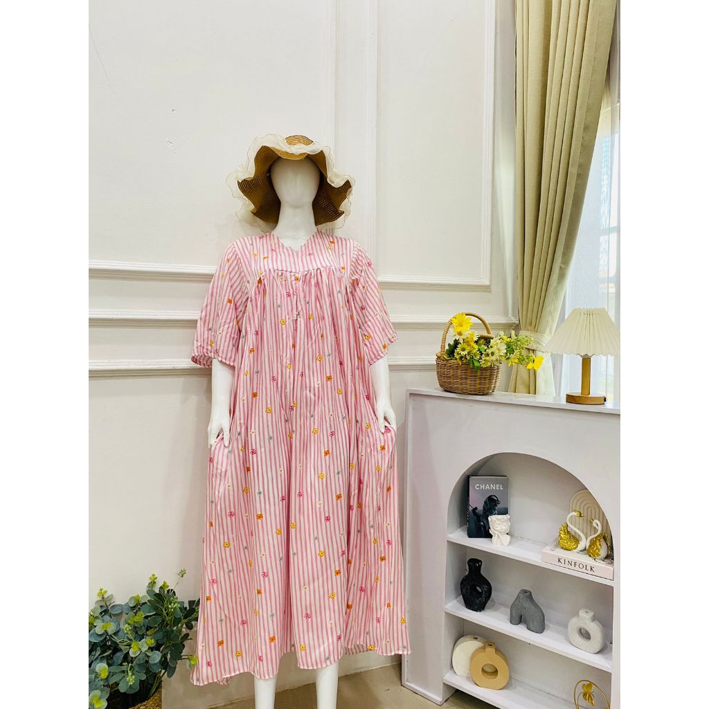 Yuri Dress/Daster Yuri LD120 Busui Friendly วัสดุเรยอนพรีเมียม