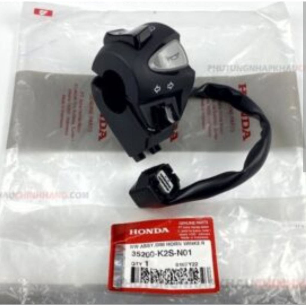 35200-K2S-N01 HGP AHM 100% ต้นฉบับ HONDA VARIO 160 ซ้าย TURN สวิตช์ป้าย K2S VARIO 160 ด้านหลังเบรค D