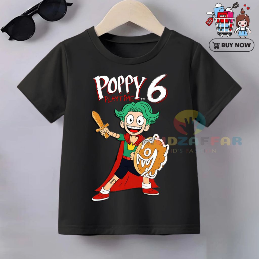 RORY REDCAPE POPPY PLAYTIME 6 เสื้อยืด CHILDRENS RORY REDCAPE CHILDRENS TOP เสื้อยืด