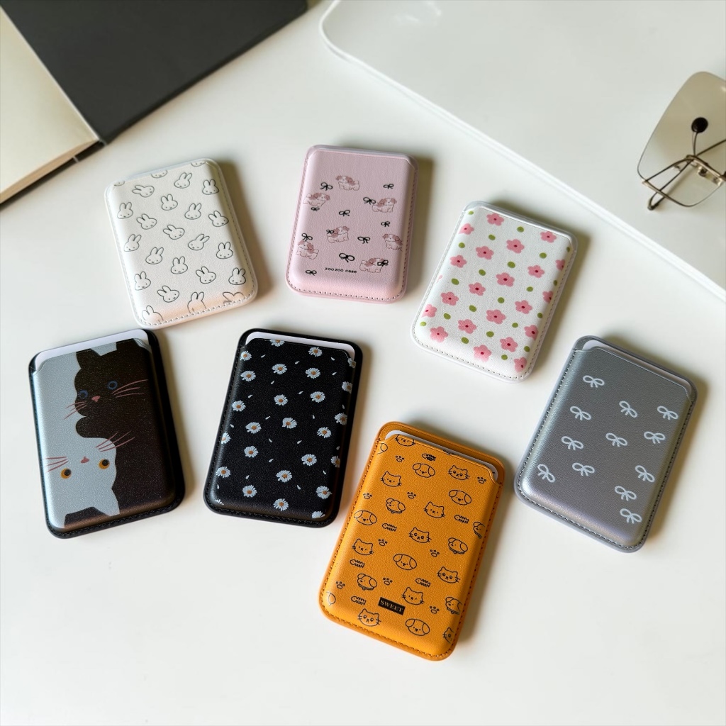 LEATHER MAGNETIC PHONE CARD HOLDER PRINTING UNIVERSAL