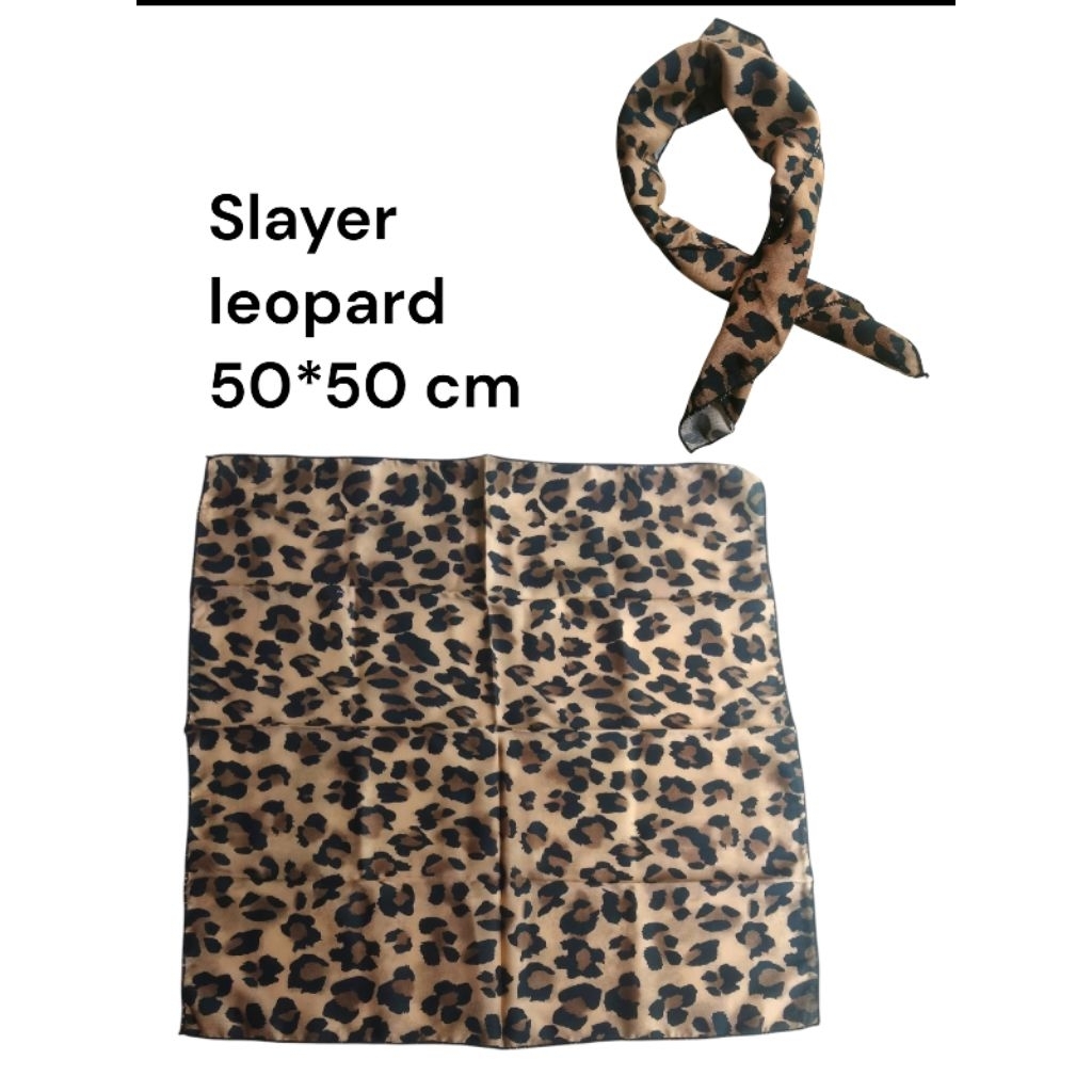 SLAYER BANDANA LEOPARD COKSU MOTIF/UNISEX คอ SCRAF/HEAD HEADBAND แฟชั่นอุปกรณ์เสริมคอ SCARF