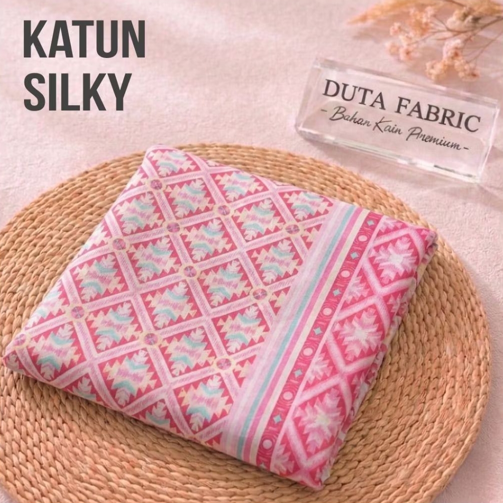 KATUN ​ผ้าคอตตอน Silky Premium ลายชาติพันธุ์ทรงเรขาคณิต กว้าง 150 ซม. (ราคาต่อ 0.5)KYT