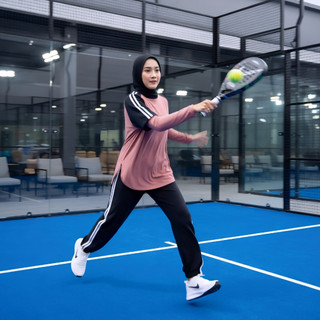 Azkadiena Setelan Baju Olahraga Azikra Wanita Berhijab 3 In 1 Celana Joger Perempuan