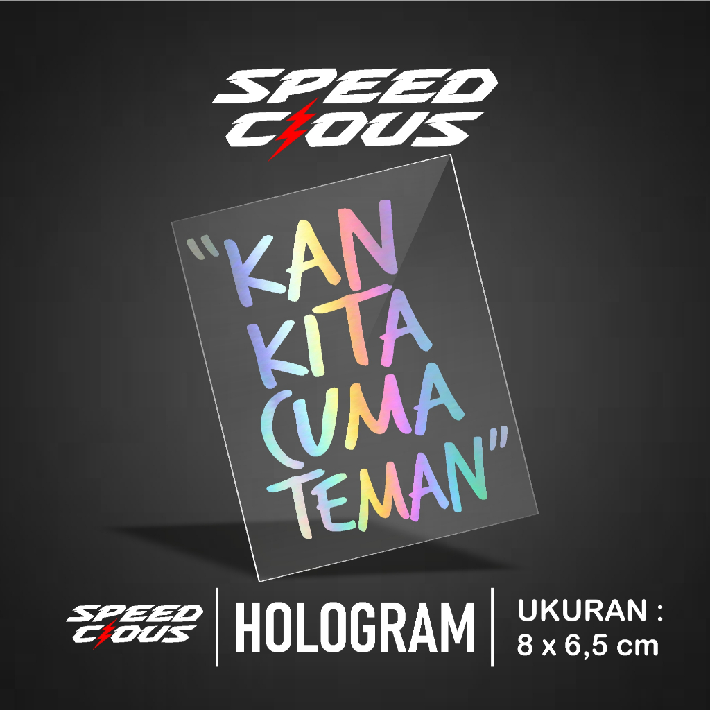 สติ๊กเกอร์ตัด KAN KITA ONLY FRIEND Vinyl Color Hologram White Black