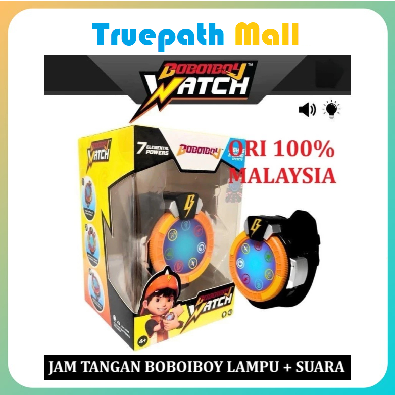 (ฟรีแบตเตอรี่สํารอง) Boboiboy 7 Elemental Powers Watch ต้นฉบับนําเข้ามาเลเซียพร้อมเอฟเฟกต์แสงและเสีย