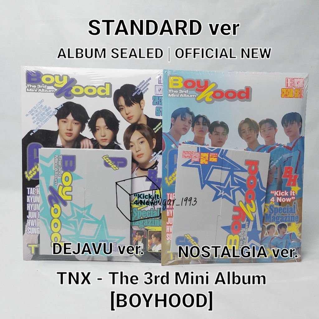 [ OFFICIAL READY SEALED ] THE NEW SIX (TNX) - The 3rd Mini Album [ BOYHOOD ] ( Dejavu ver | Nostalgi
