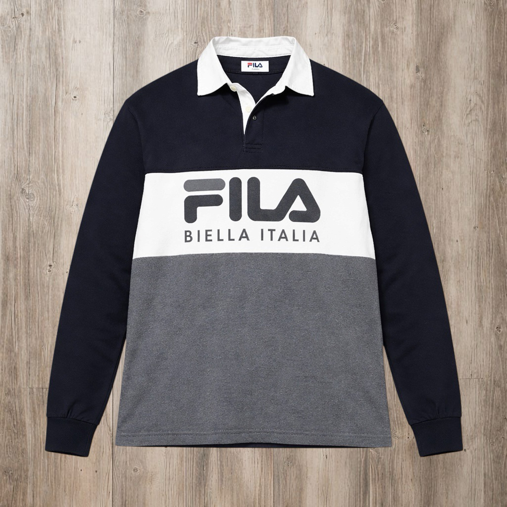 Polo Rugby Longleves F iL a Black/grey Original