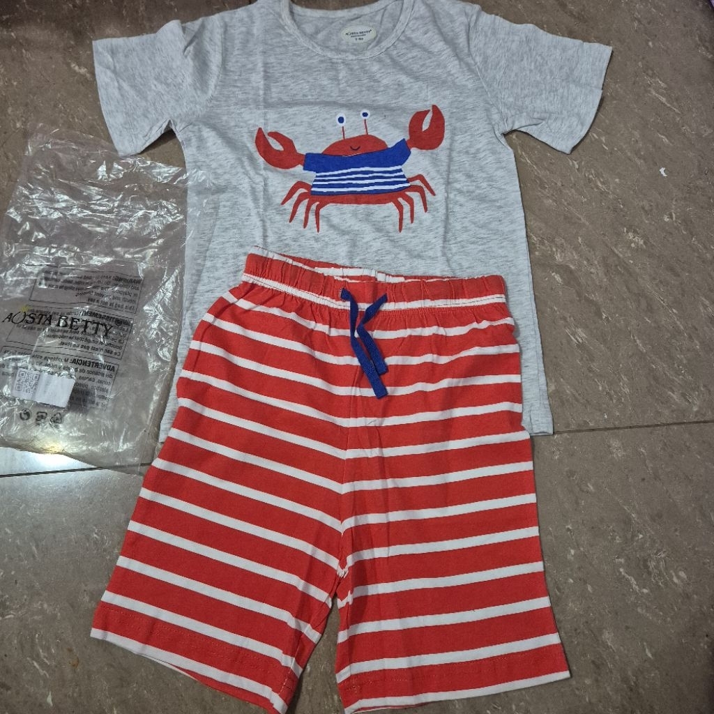 Aosta Betty Crab Striped Suit for Boys 7-8 Years