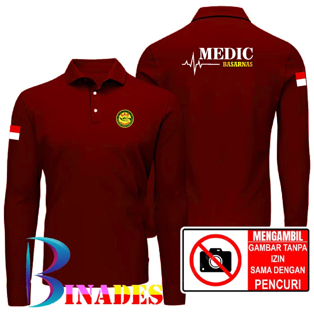 ขายเสื้อยืดคอปกโปโล MEDIC BASRNAS - BASRNAS MEDIC DIGITAL SCREEN PRINTING DTF BINADES