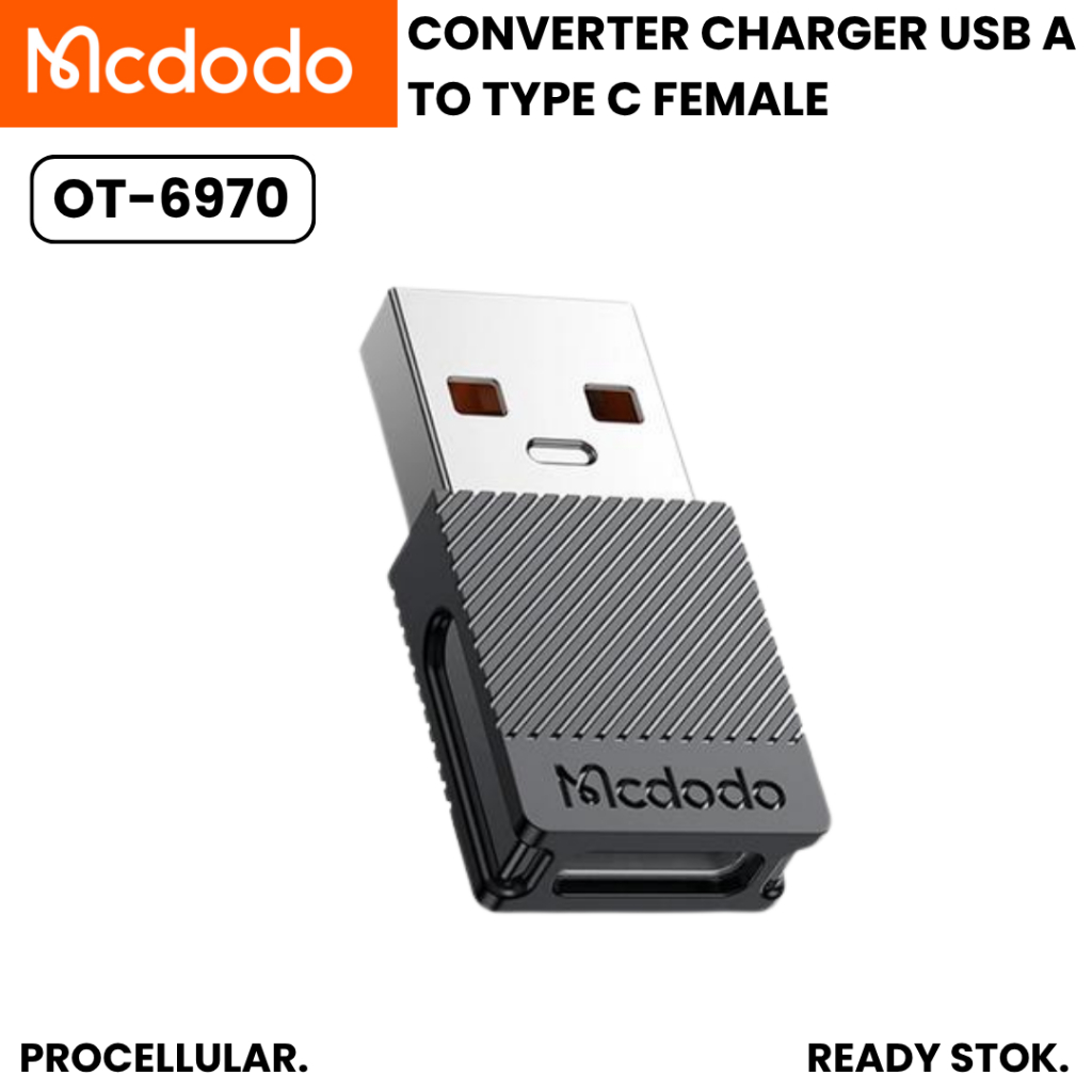 Mcdodo Converter Type C เป็น USB-A 2.0 OTG Charger Connector OT-6970