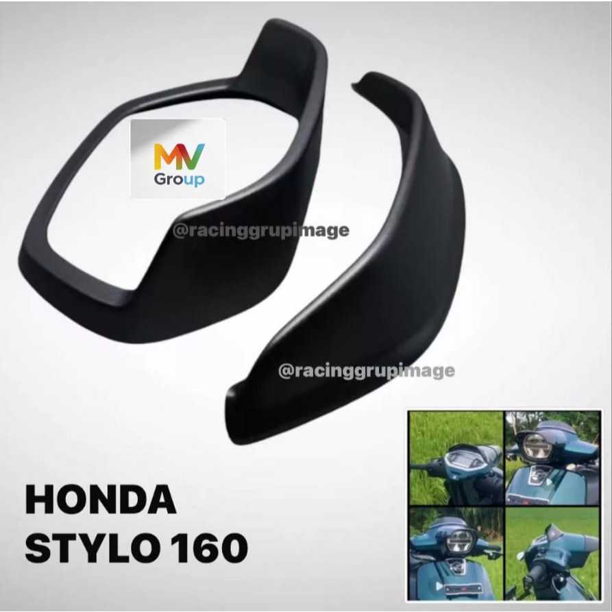 STYLO 160 SPEEDOMETER COVER + STYLO 160 CAP STYLO 160 HEADLIGHT COVER STYLO 160 หมวกสีดํา GARNISH