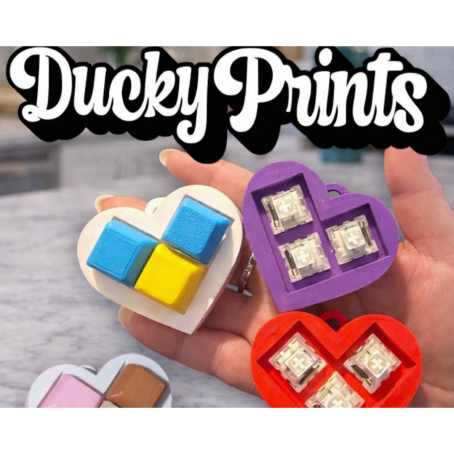 TOMBOL 3D Print Heart Keyboard Clicker Fidget Musical Toy Keyboard Button U153