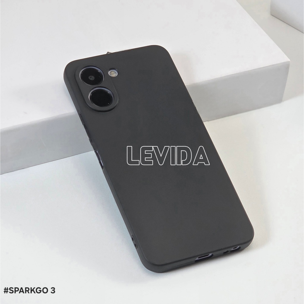 Tecno Spark GO 3 Tecno Spark Go 1 Softcase Macaron Square Black / Case Square Black Edge Case Tecno 