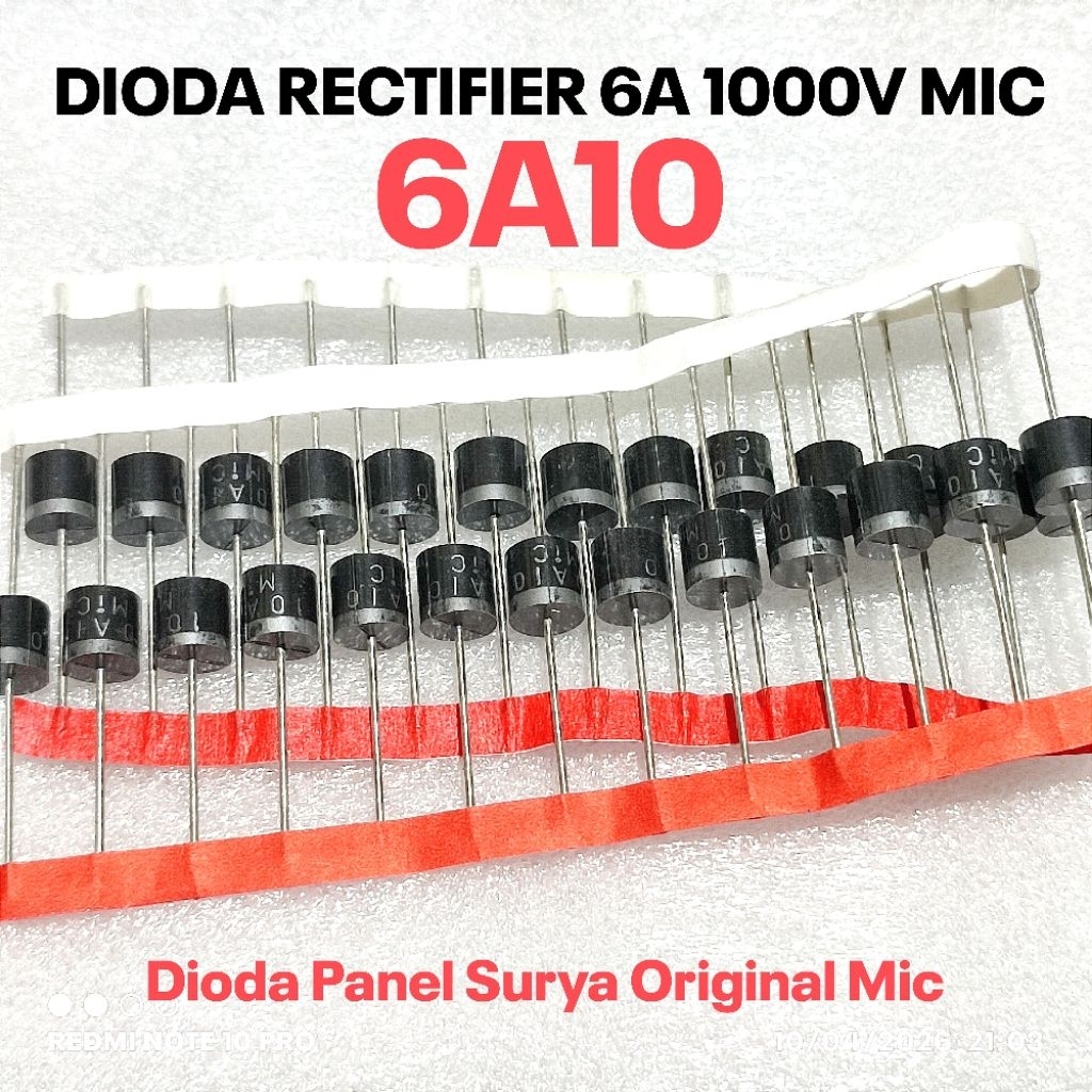 ต้นฉบับ 6A 6A10 รีเซ็ต DIODE 1000V SOLAR PANEL MIC