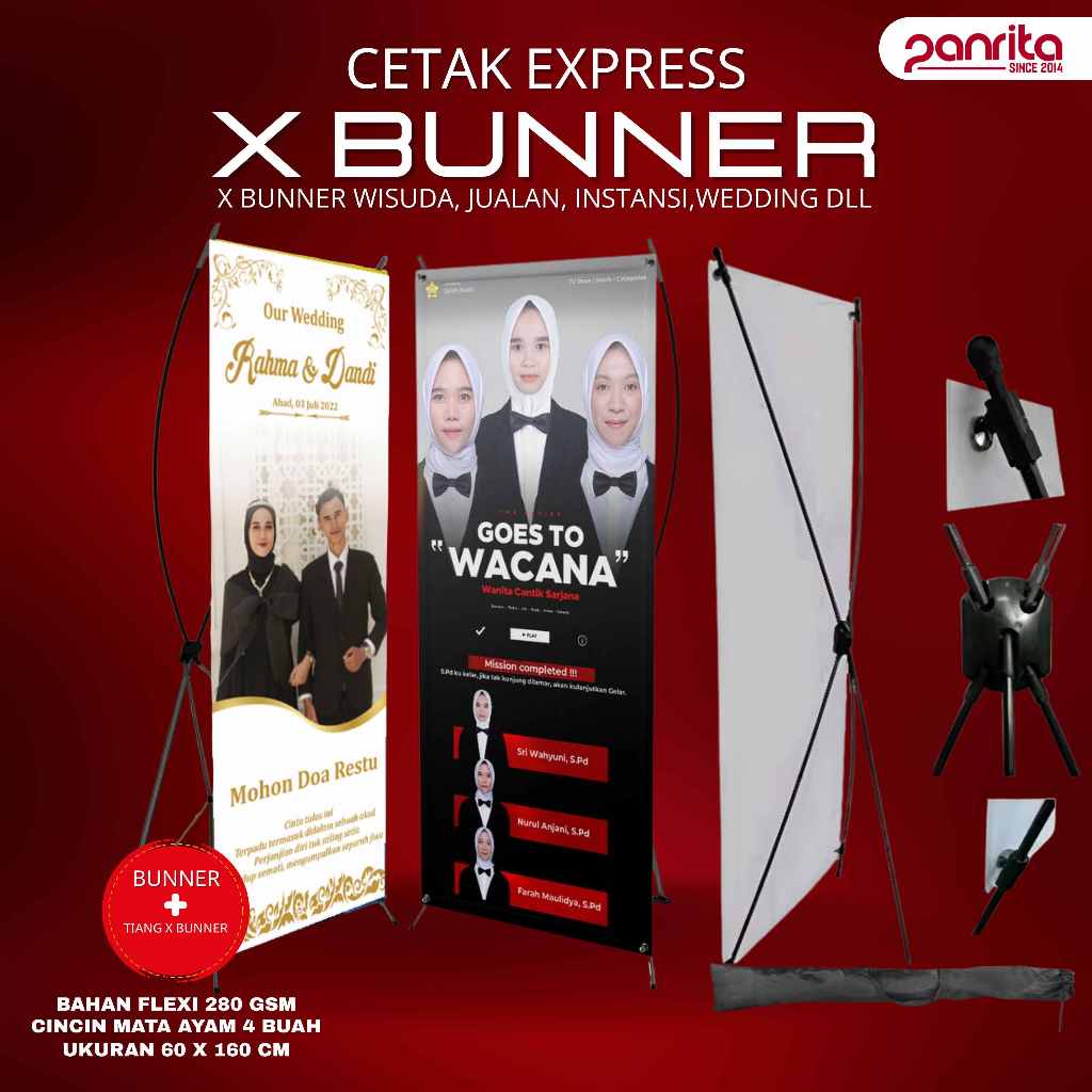 PRINT X GUNNER FLEXY MATERIAL 280 GSM, GRADUATION, AGENCY, SALES, WEDDING, ETC.