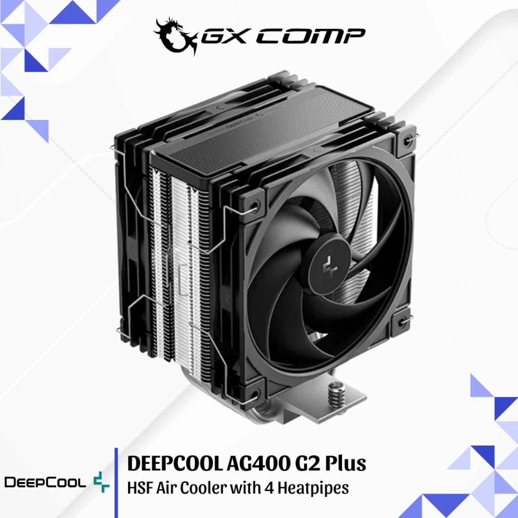 DEEPCOOL AG400 G2 Plus HSF CPU Air Cooler พร้อม Heatpipes 4 ท่อสําหรับ Intel & AMD