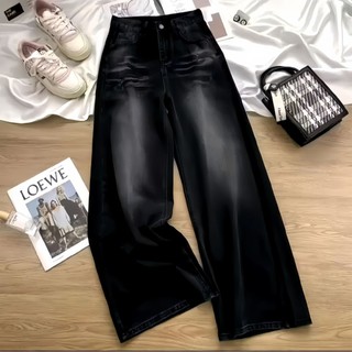 [ UNISEX ] Celana Jeans Whisker Gombrong Baggy Pants Highwaist Hangover Wid Leg Oversize Korean Style Terlaris