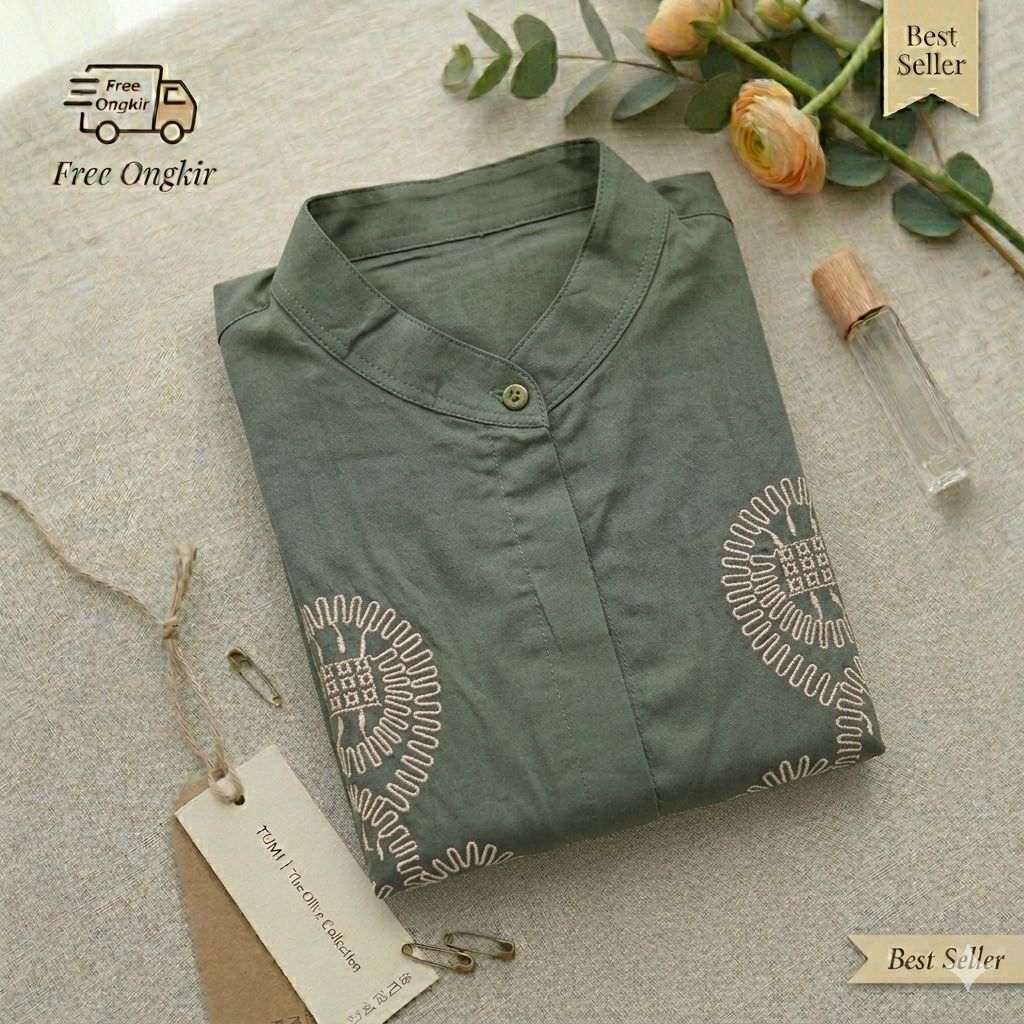 Karina Gamis ปักเรยอน Twill Cool Jumbo กลุ่มการศึกษาอิสลาม คําเชิญพยาบาล