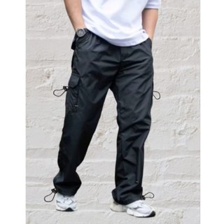 celana cargo panjang gaya casual bahan parasut