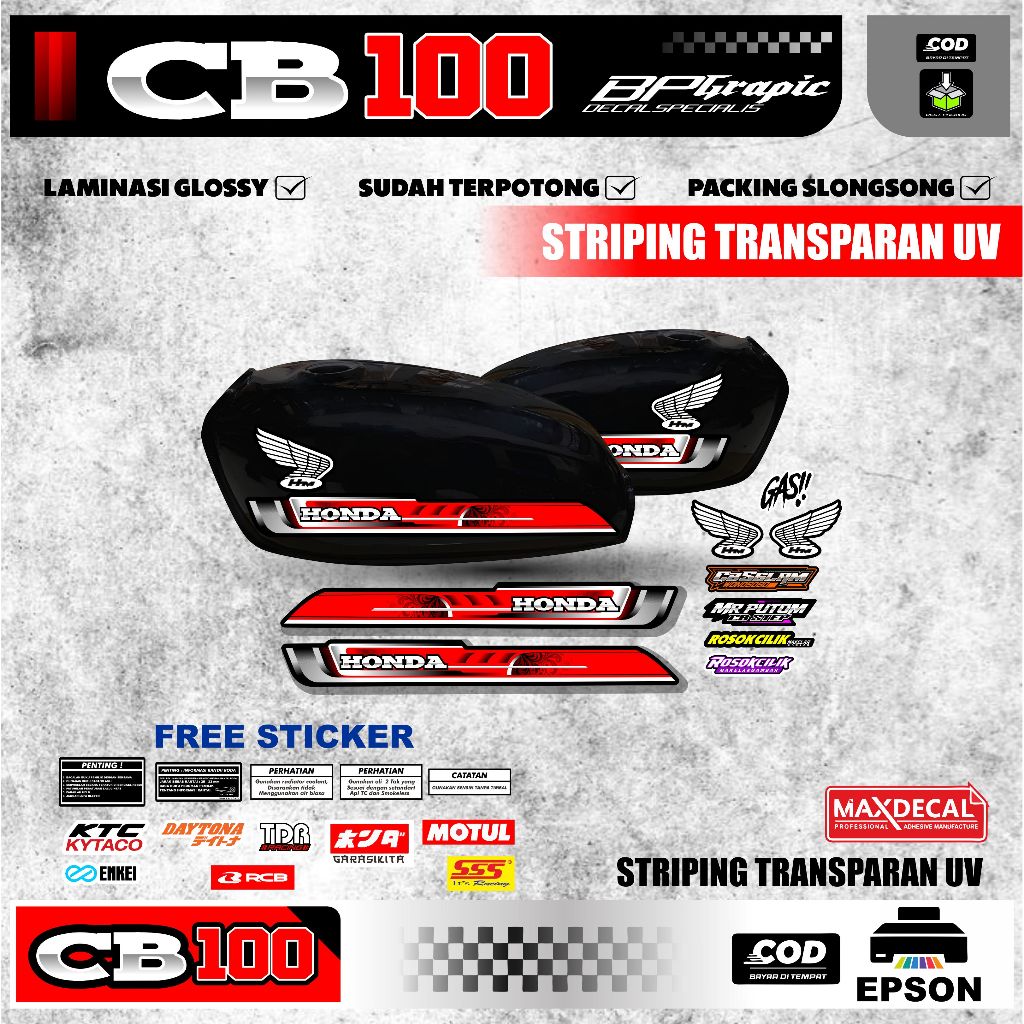 [YT 028B] แถบ UV แบบใสสําหรับ CB 100 Maxdecal Premium Minimalist Tank