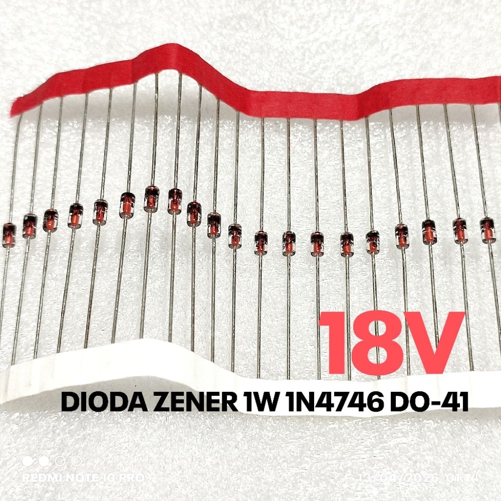 (10 ชิ้น) DIODE ZENER 1W 1WATT 18V 18 V DIEDE 1N4746A 1N 4746A IN4746A IN 4746A DO-41 ST