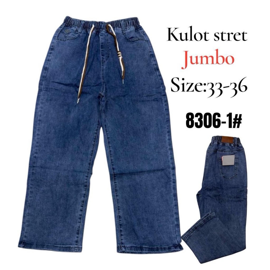 HW Culottes Jeans HS 8306-1 ไซส์ 33-36 (ยืดได้)