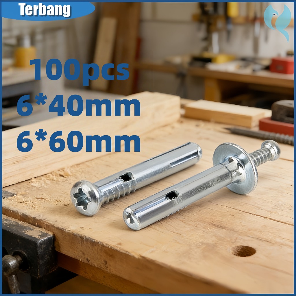 100 ชิ้น Metal Anchor Frame Dynabolt Bolts ขนาด 6*40/6*60 มม.