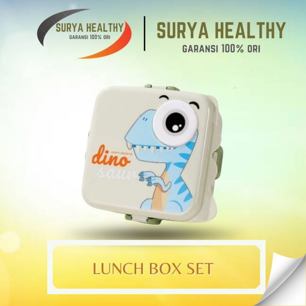 LUNCH BOX SET CHILDRENS LUNCH BOX สําหรับ SCHOOL CHILDREN MADE OF FOOD GRADE STAINLESS STEEL 3 Separ