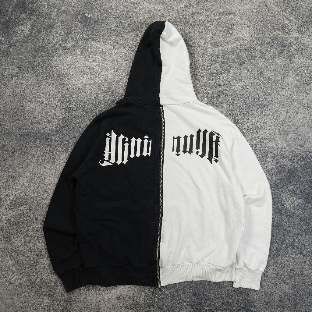เสื้อฮู้ด Bnw x Anarchy Two Toones สีดําสีขาว